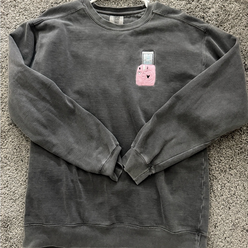 Comfort Colors Embroidered Disney Sweatshirt.